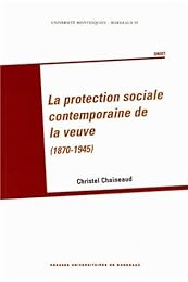 La  protection sociale contemporaine de la veuve
