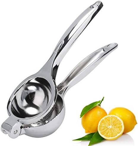 Flytt Lemon Squeezer Press,Manual Lime Squeezer,Citrus Juicer with Heavy Duty Design,Dishwasher Safe (Sliver)