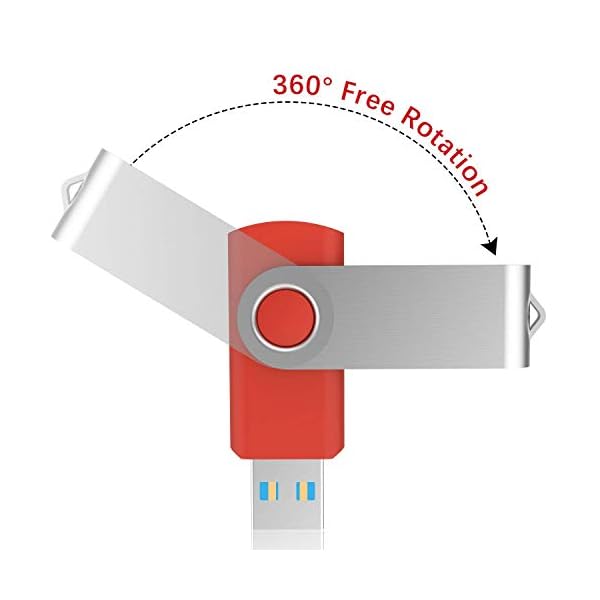 TOPESEL USB Stick 32GB 5 Stück Memory Sticks USB 3.0 Speicherstick USB Flash Laufwerk Flash Drive 360° Drehbar Design… – Bild 6