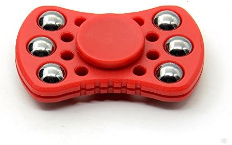 Unique EDC Plastic And Metal High Speed Portable Fidget Spinner Toy for Anxiety Relief (red)