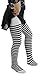 ToBeInStyle Girl's Girls Striped Tights - Black/White - S