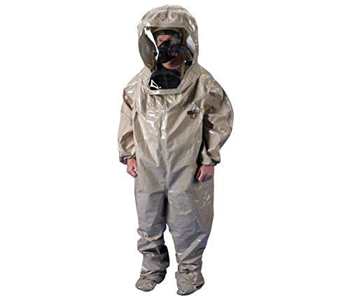 Lakeland Level B Rear-Entry Encapsulated Suit, Dark Green, ChemMax 4 Size M Hazmat Suit PBL40450-MD - Thumbnail 4