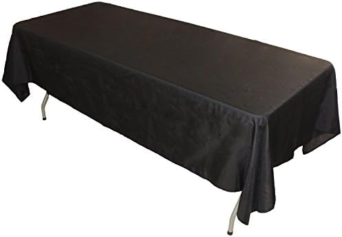 KAITATSU SEN Rectangular Polyester Fabric Tablecloth, Black, 60x126-inch, Pack of 3