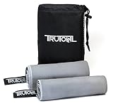 Microfiber Travel Towel w/FREE Sports Hand Towel - Compact, Lightweight, Quick Drying with Hang Loop and Mesh Bag. Pack Smart with TruTowl XL, for Yoga, Beach, Swimming and Gym!
