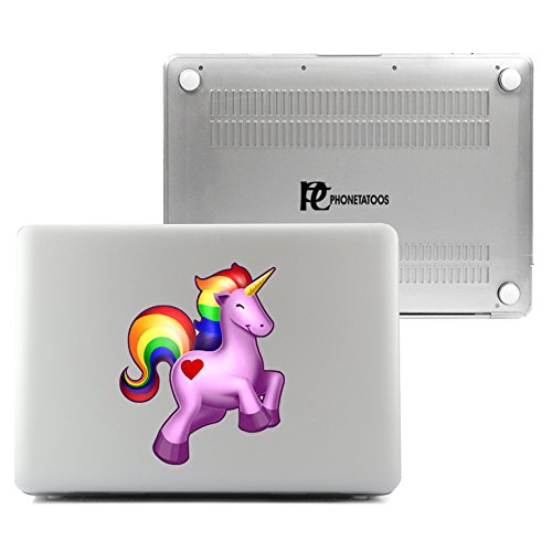 PhoneTatoos - Unicorn Rainbow Clear/ Transparent Plastic Hard Case Cover for Macbook Pro RETINA 13'' (Model: A1502 or A1425)