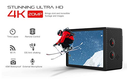 COOAU-Cmara-deportiva-cmara-web-cmara-de-accin-sumergible-4K-WiFi-20MP-40M-con-control-remoto-y-micrfono-externo-y-2-bateras-de-1200-mAh-se-puede-usar-para-videollamadas-enseanza-en-lnea-juegos