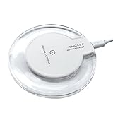 Wireless Charger IGOUKJ Qi Ultra Slim UFO Fantasy Crystal Clear Wireless Charging Pad LED lighting for Samsung S6 S6 Edge S7 S7 edge S8 S8 Plus Note 5 for All Qi-Enabled Devices