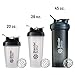 BlenderBottle Pro45 Extra Large Shaker Bottle, Grey/Black, 45-Ounce (Pack of 1)