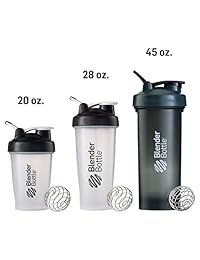 BlenderBottle Pro45 botella mezcladora, transparente/negro, 45 oz, Gris/Negro