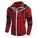 NEARTIME Men's Sweater, Winter Hoodie Man Hooded Sweatshirt Jacket Coat (L, Red)