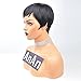 Yviann 100% Human Hair Wigs Short Straight Black wigs Pixie Cut Wigs for Black Women 1B Color.
