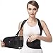 Back Brace with Suspenders/Shoulder Straps - Light & Breathable - Lumbar Support Belt for Lower Back Pain - Posture, Work, Gym - Neotech Care Brand - Black Color - Size L