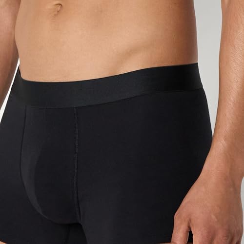 Boxer in Jersey di Cotone, Biancheria Intima Uomo, Pacco da 5, Nero, S