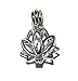 Old School Geekery 4 Pack of Lotus Blossom Bead Cage Brand Jewelry Making Supplies - Hollow Silver Plated Bead Cage Pendant
