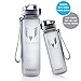 MAIGG Best Sports Water Bottle - 32oz- Eco Friendly & BPA-Free Plastic - for Running, Gym, Yoga, Outdoors and Camping - Fast Water Flow, Flip Top, Opens with 1-Click - Reusable with Leak-Proof Lid