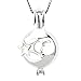 NY Jewelry 925 Sterling Silver Star and Moon Cage Pendants for Pearl, Pearl Cages for Pearl DIY Jewelry Making