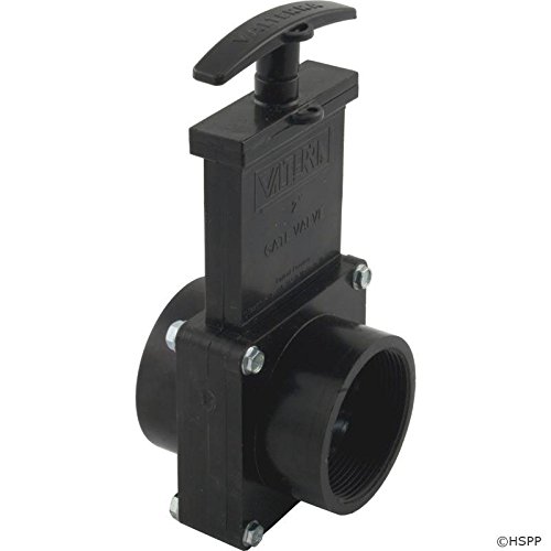 Valterra Gate Valve, 3 pc, 2" fpt x 2" s, 40psi, Black