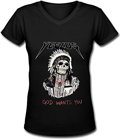 V Neck T Shirt For Women Yeezus God Want You Tour 2016 Kanye West