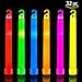 32 Ultra Bright Glow Sticks Plus 32 Party Strings - Total 64 Pcs - Bulk Pack Industrial Grade - 6 Inch Waterproof Glow Stick - Glow Light With 12 Hour Duration - Mixed Colors - Bend, Shake To Activate primary