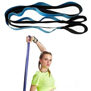 Mydio Stretch Strap – Stretching Out Yoga Strap – Resistance Loop Band Carry Bag – Physical Therapy, Yoga, Pilates, Stretch Yoga Strap