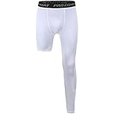 Jonscart One Leg Compression Tights Long Pants Basketball Sports Base Layer Underwear Active Tight