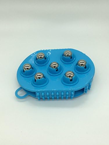 TERUTERU Handheld 360 Degree Spin 7 Piece Steel Ball Roller Body Massager Body Care(Blue)