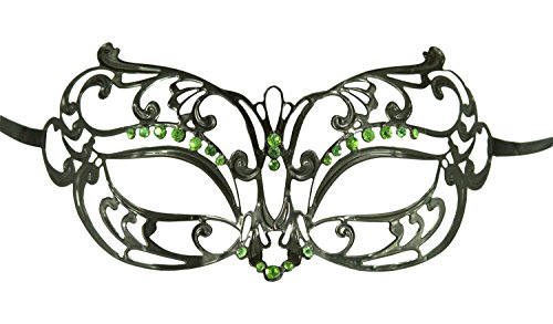 **New** Venetian Masquerade Mask Green Lime Rhinestone