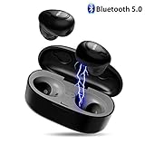 iyesku Wireless Bluetooth Earbuds, YK-T02 Bluetooth 5.0 True Wireless Headphones with 15H Playtime Touch Volume Control Song Switching Auto Pairing 3D Stereo Sound Binaural Mic, in-Ear Mini Earphones