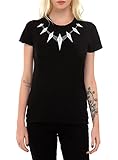 Decrum Black Panther T Shirts for Womens Necklace Logo Superhero Merchandise Gift