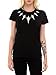 Decrum Black Panther T Shirts for Womens Necklace Logo Superhero Merchandise Gift