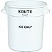 Rubbermaid Commercial Brute Ice-Only Trash Can Container, 10-Gallon, White