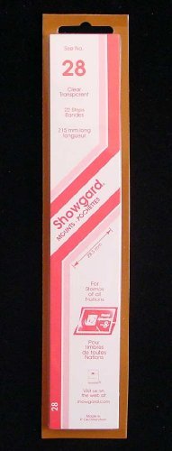 Showgard Strip Style Clear Stamp Mounts Size 28 by Showgard