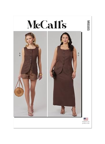McCall's M8585M1 Misses' Fitted Top, Shorts and Skirt Sewing Pattern Packet, De…