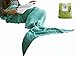 Hughapy Knitted Mermaid Tail Blanket for Adults Teens,Kids Crochet Snuggle Mermaid,All Seasons Seatail Sleeping Blanket (71