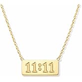 Carrylush Pendant Snake Chain Necklace for Women gold trendy necklace for womens Dainty Cute Jewellery Minimalist Tarnish-Free Daily Wear Gift for Her Dainty Cute Jewelry gold trendy necklace (11:11)