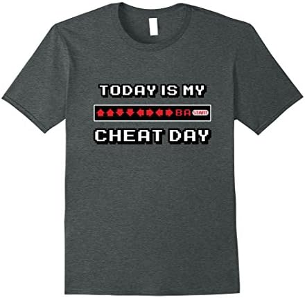 Mens Mighty Oak: Today is my Cheat Day Funny Gaming T-Shirt 2XL Dark Heather