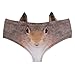 Ababalaya Womens' 3D Animal Print Cute Briefs with Ears, Squirrel,S