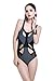 Super Modern Women's Plus-size Cover Belly Swimwear Sexy Swimsuit Sexy One piece Swimsuit Cross Hollow Out Splicing Design Swimsuit