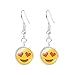 Fnbgl Emoji Face Earrings Set - Assorted Amusing Smiley Emoticon Dangle Earrings, Earrings for Girls, Women, Kids