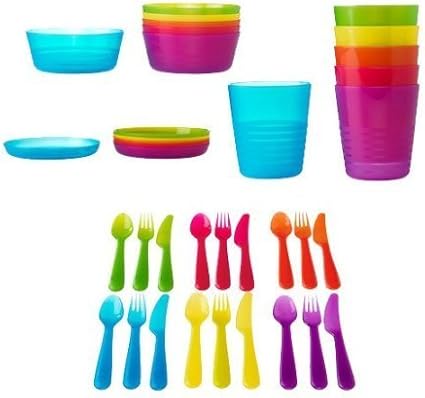 Ikea Kalas Lot De Couverts En Plastique Sans Bpa Pour Enfants Couleurs Pastel Couverts Pour Enfants Cuisine Et Maison Centroarco Com
