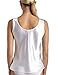 Women’s Satin Charmeuse Tailored Tanktop camisole, White, Large