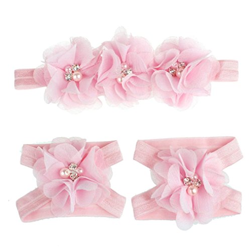 Download Happy Baby Girl With Flower Headband Picture