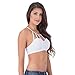 Idea's Strappy Caged Bralette- White,One Size