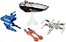 Hot Wheels Star Wars Blast Attack Starship Vehicle (Episode 7 Hero Blue Starfighter Open Wing - Battle Damage)