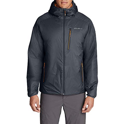 Eddie Bauer Men's EverTherm 2.0 Down Hooded Jacket, Storm Regular M
