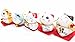 Set of 5 Japanese Maneki Neko Lucky Cat Figurines Cute Smiley Waving Lucky Fortune Cat US Seller