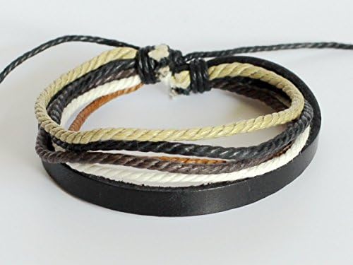 Men's leather bracelet Women's leather bracelet Leather band bracelet Leather cord bracelet Cotton ropes bracelet Cotton cords bracelet Bangle leather bracelet Fashion leather bracelet