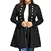Plus Size Vintage Coats Women Longline Coat Double Breasted Flare Windbreaker
