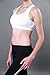 QUEENIEKE Women's Medium Support Strappy Back Energy Sport Bra Cotton Feel Size S Color Angle White