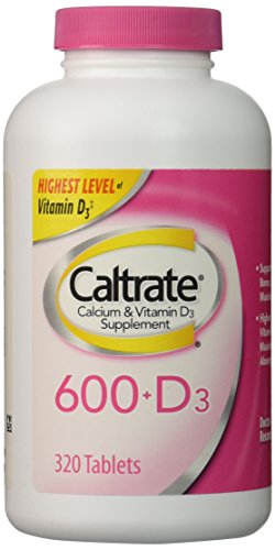 Caltrate 600 + D3 Calcium & Vitamin D3 Supplement - 2 Bottles, 320 Tablets Each